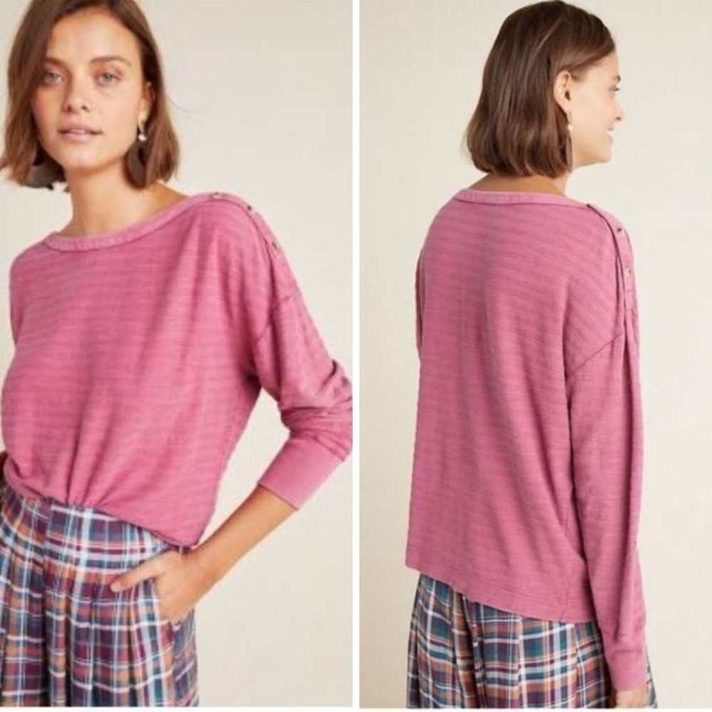 Anthropologie Delilah Pullover Long Sleeve Top